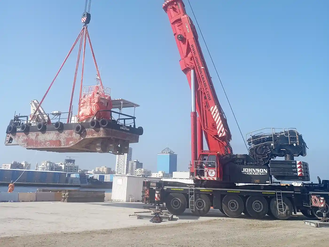 Johnson Arabia Delivers Precision Tug Boat Lifting Operation At Ajman