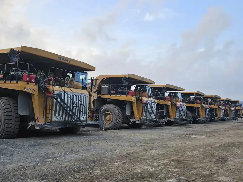 SANY Hybrid Mining Trucks Roll Out In Ghana