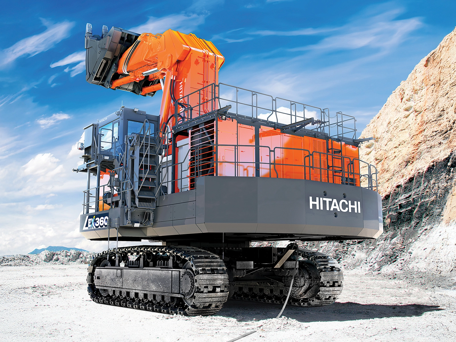 Hitachi’s EX3600-7 electric excavator offers advanced design, reliable performance, and efficient operation.