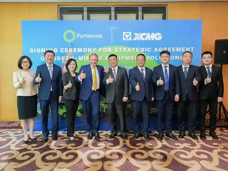XCMG et l'australien Fortescue signent un accord pour la fourniture de camions miniers électriques