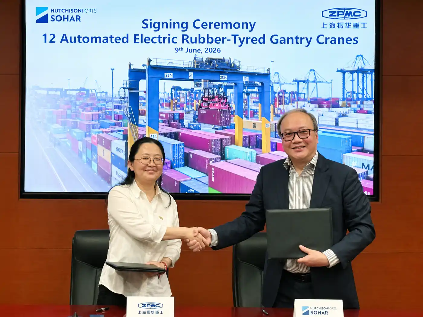 Hutchison Ports Sohar Orders 12 Automated Electric Cranes