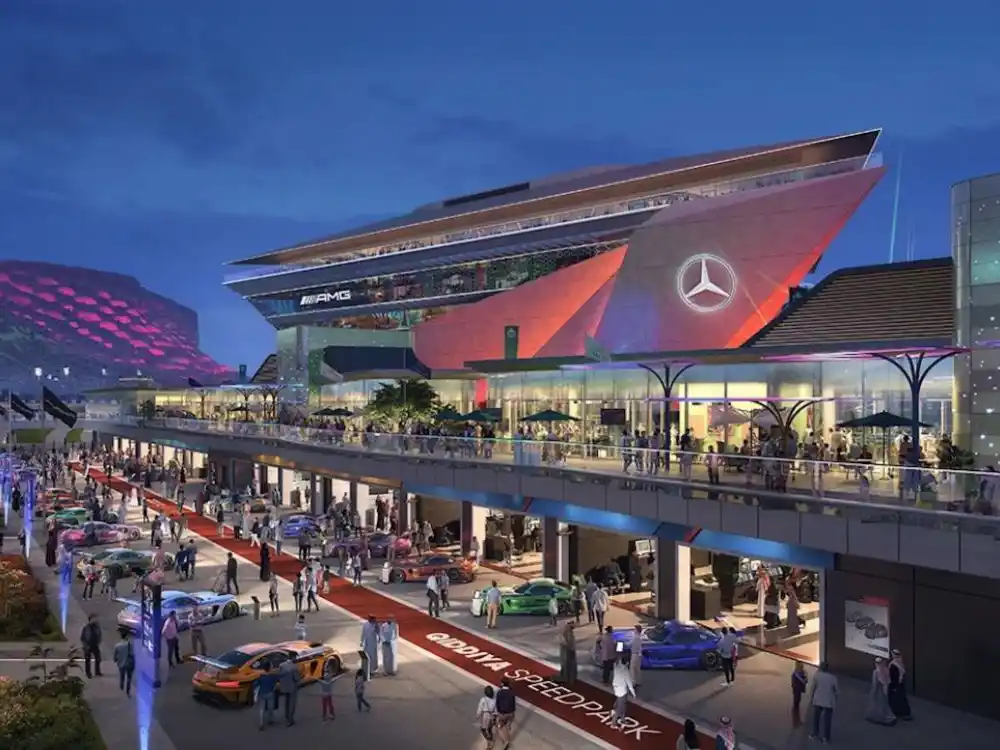 Construction Progress Advances At Mercedes-AMG World In Qiddiya