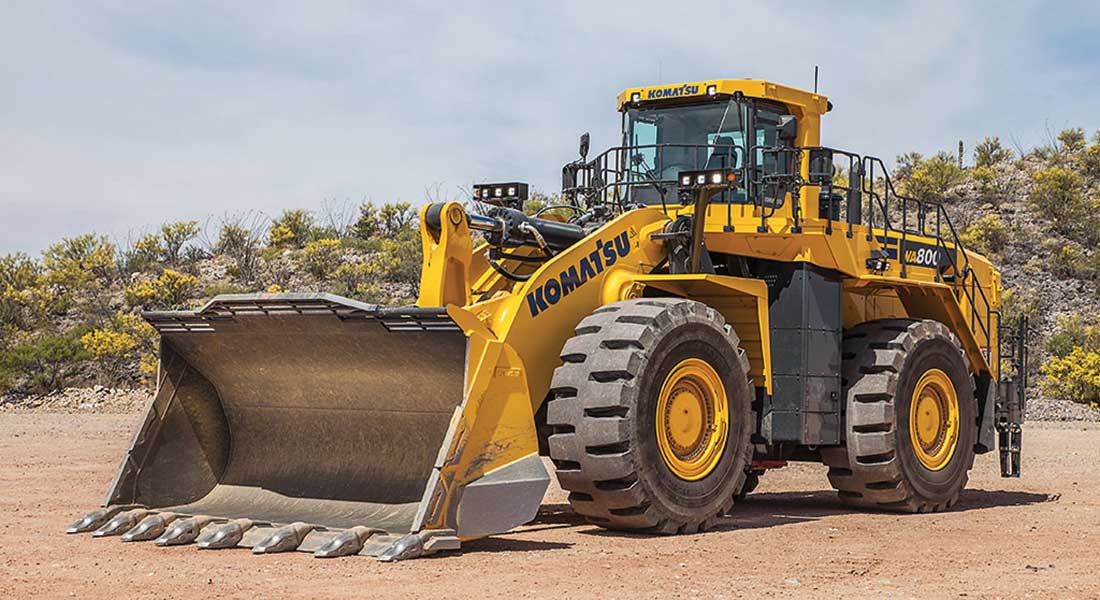 New Komatsu Wa800 8 Wheel Loader Increases Fuel Efficiency, Features New Technology