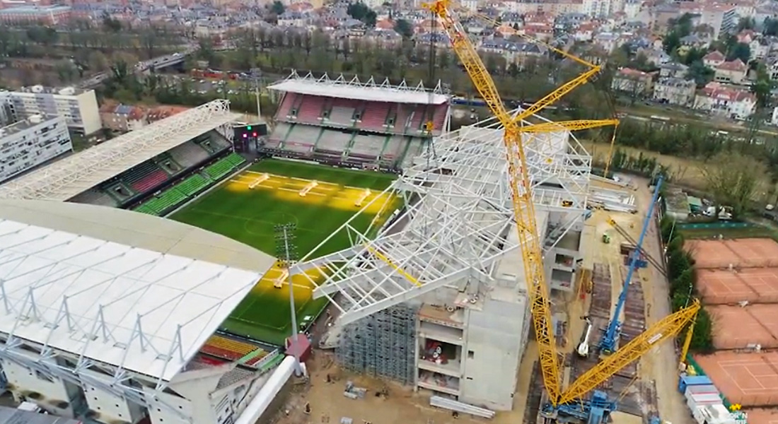 Sarens Installs New Grandstand Structures For Fc Metz Football Stadium In France