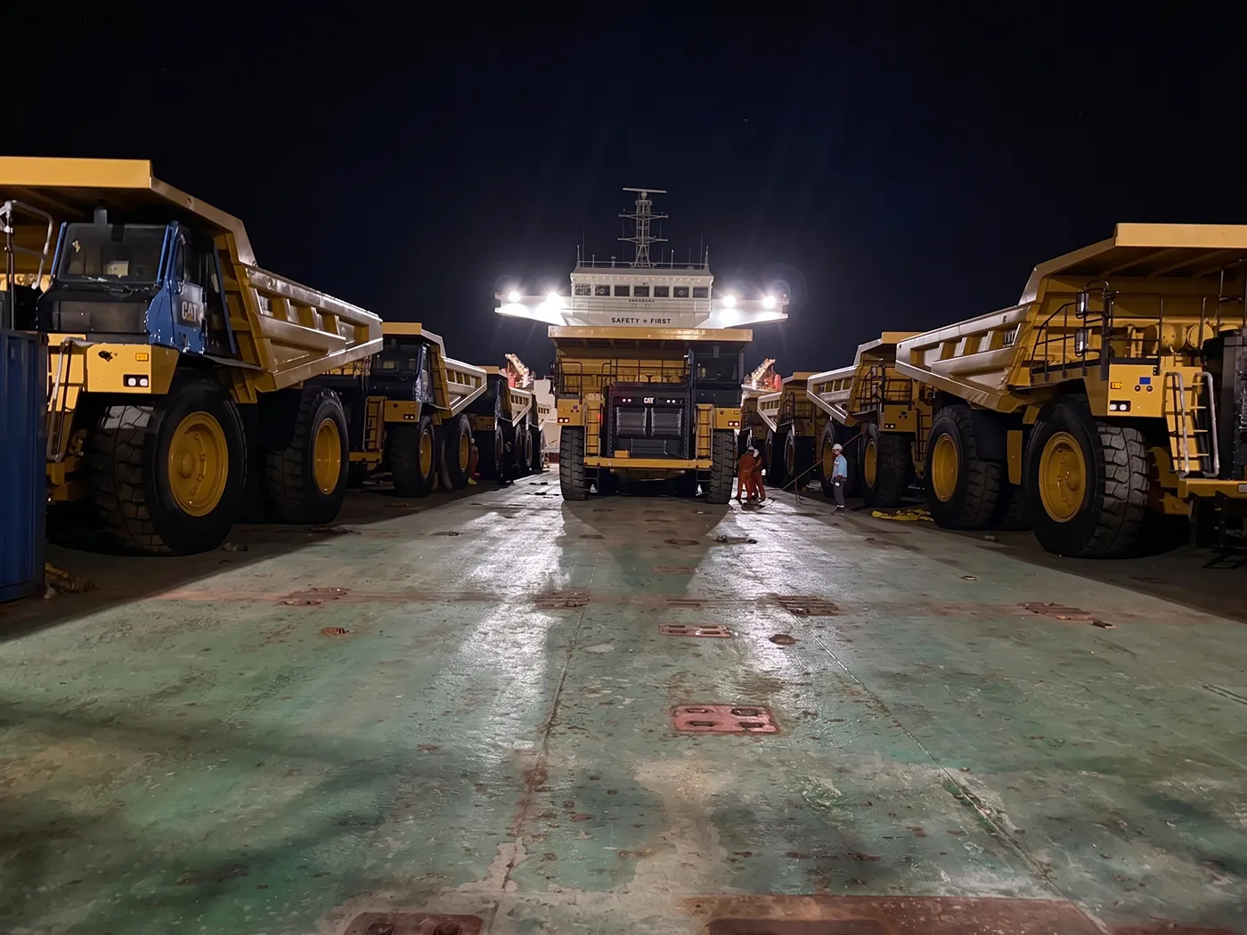 MACORP Delivers Cat 777 Mining Trucks And D8 Dozers In Guyana
