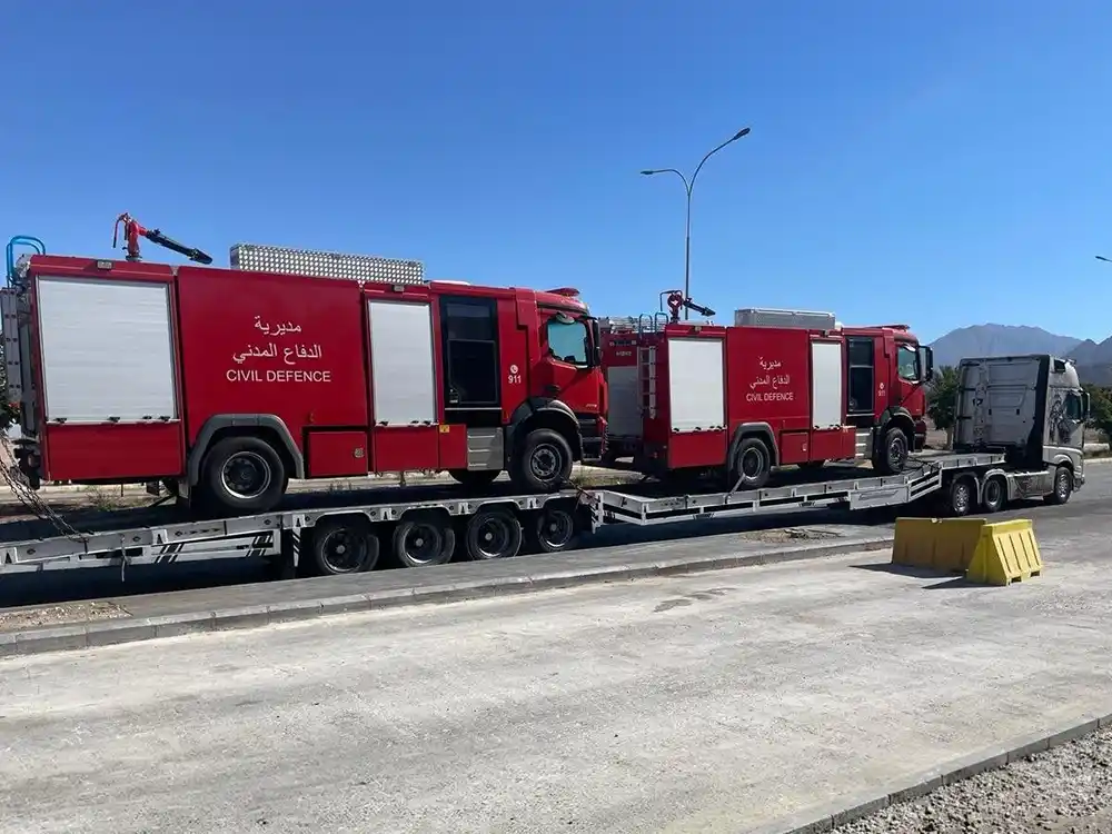 Iraq Receives 32 Firefighting Trucks Through Jordan's Aqaba Port