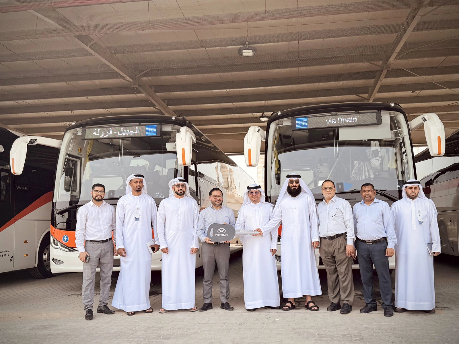 Al Khoory Automobiles Delivers Nine New Yutong Buses To SRTA