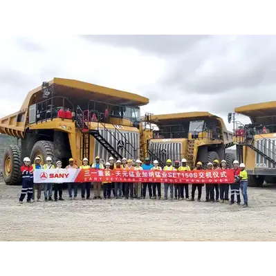 SANY livre des camions miniers hybrides à GMC au Ghana