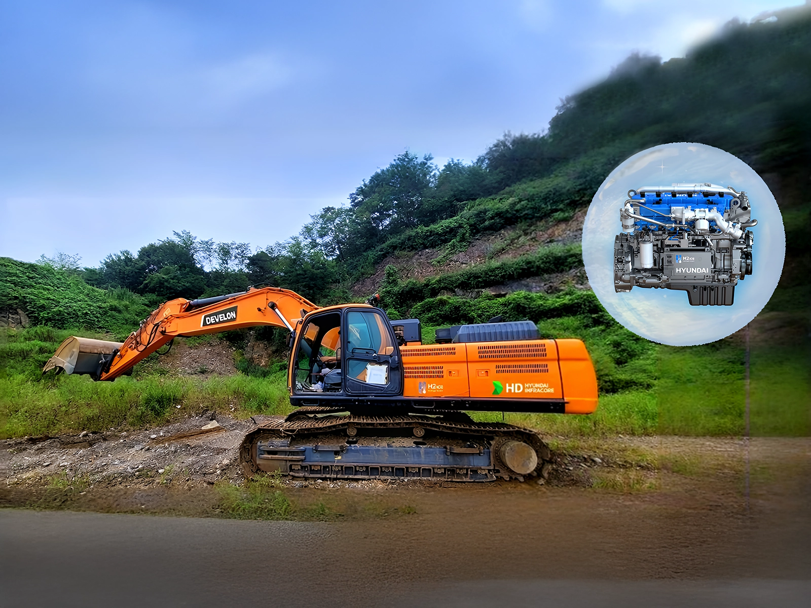 HD Hyundai Infracore Tests Hydrogen Engine On 38-Ton Excavator
