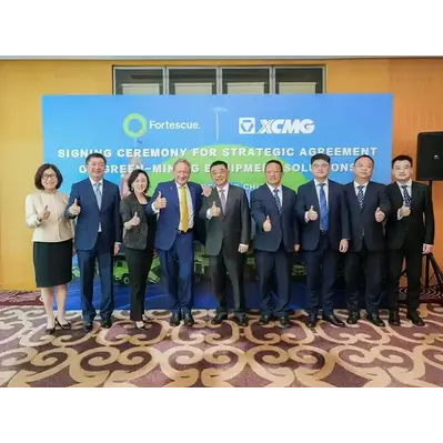 XCMG et l'australien Fortescue signent un accord pour la fourniture de camions miniers électriques