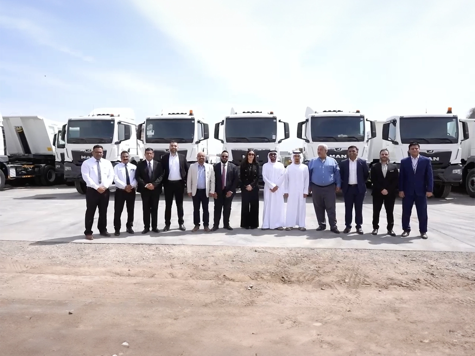 UMHE Delivers MAN  TGS 6x4 Trucks To   Ras Al Khaimah