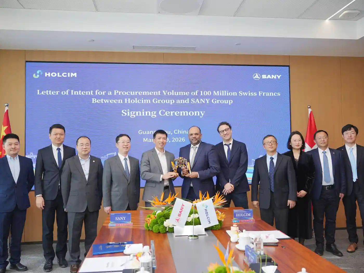 SANY And Holcim Sign $110 Million Dea...