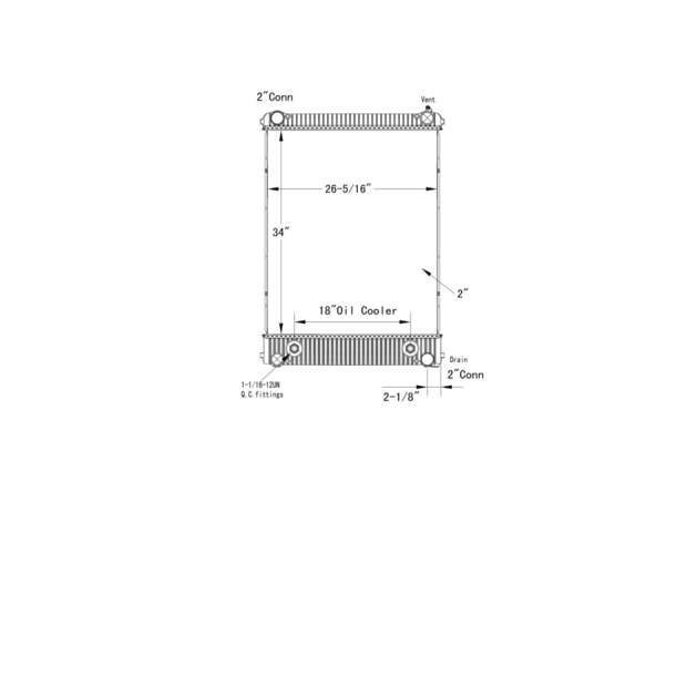 Radiator Freightliner New Part No.: 437241P-35160557
