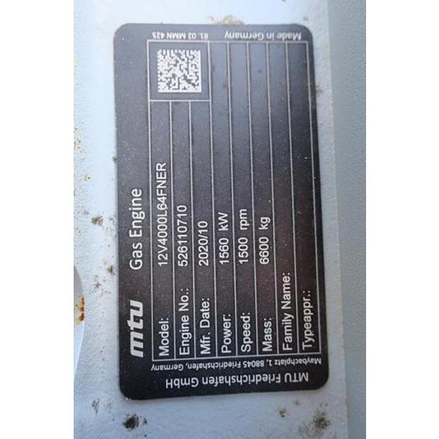 2020 MTU 12V4000 L64FNER-36769011