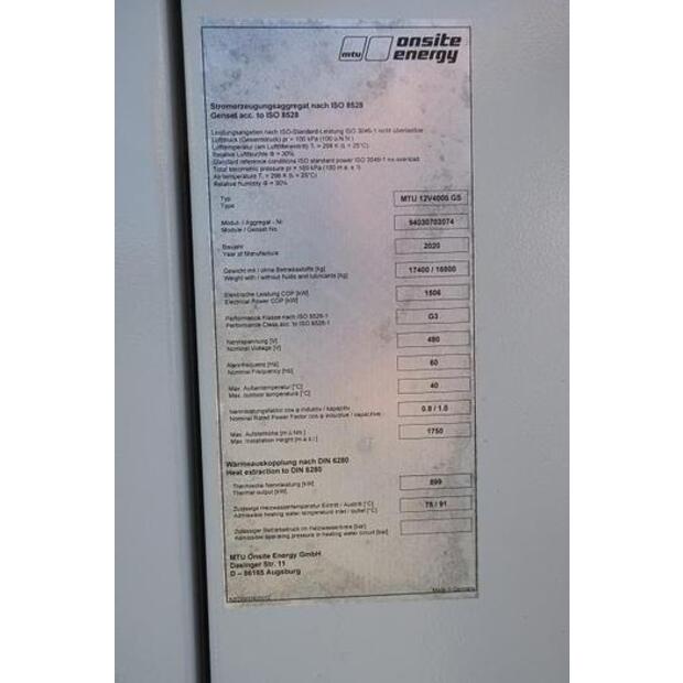 2020 MTU 12V4000 L64FNER-36769015
