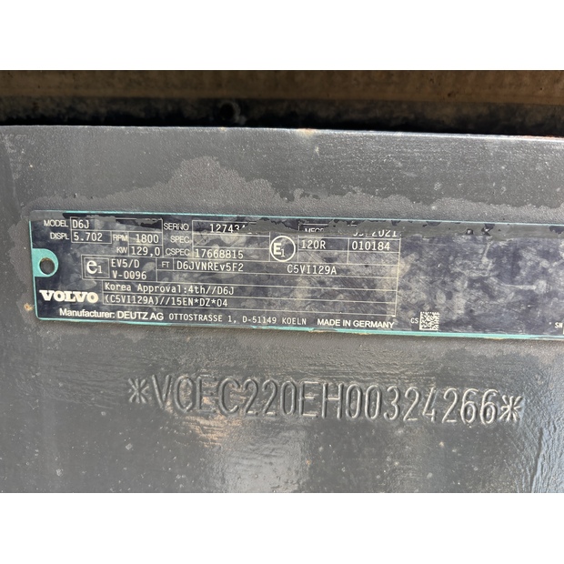 2021 Volvo EC220EL-39597392