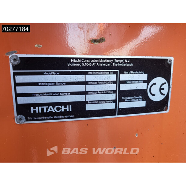 2017 Hitachi ZW130-6-39650629