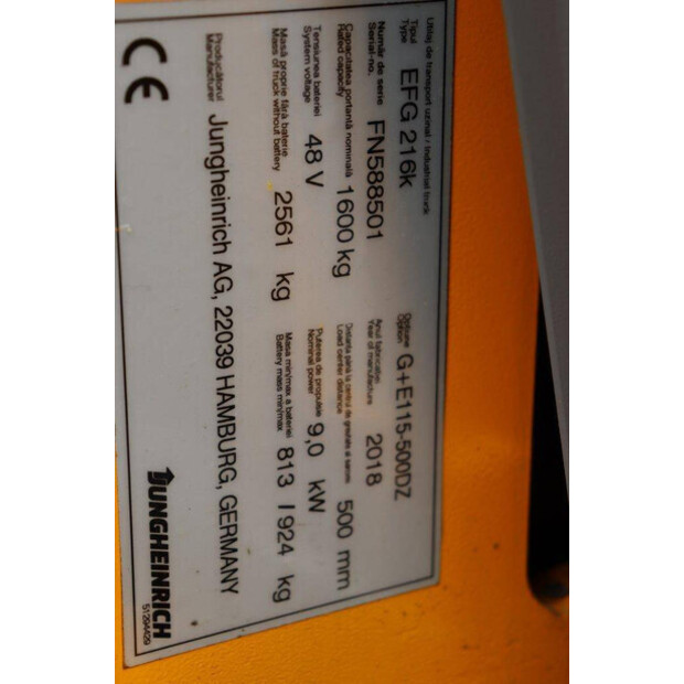 2018 Jungheinrich EFG216K-39666843
