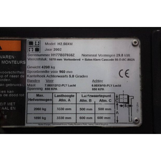 2002 Hyster H2.50XM-39733347