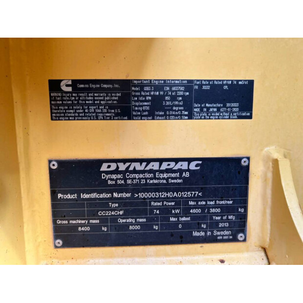 2013 DYNAPAC CC224CHF-39811975