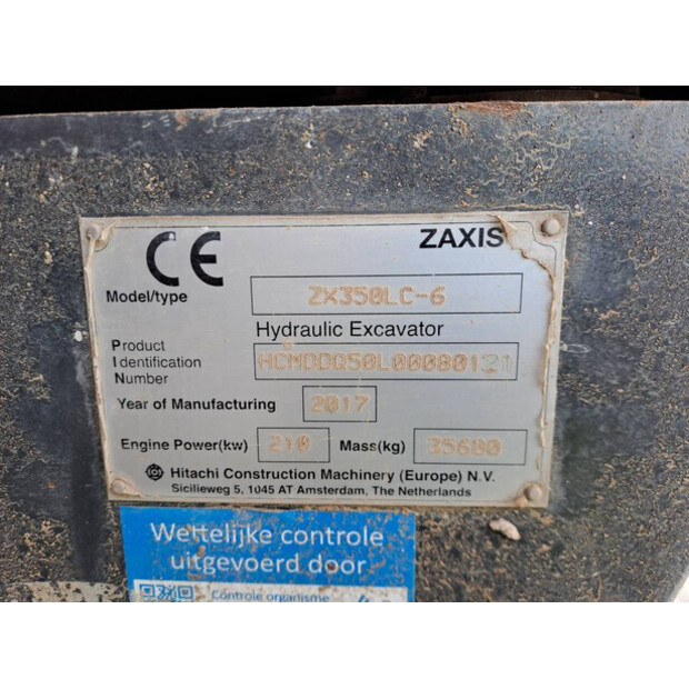 2017 Hitachi ZX350LC-6-40011303