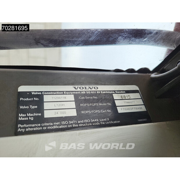 2016 Volvo L120H-40017253