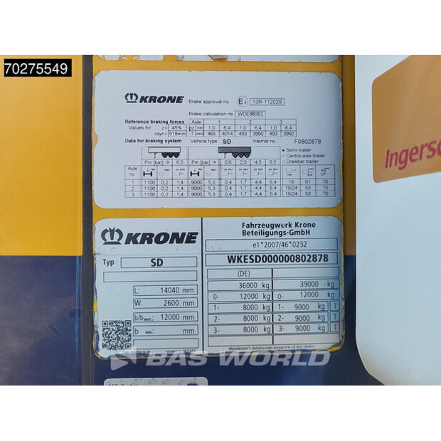 2018 Krone ThermoKing SLXi 300-40035181