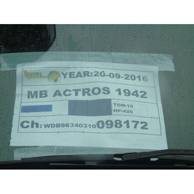 2016 Mercedes-Benz Actros 1842-40120860
