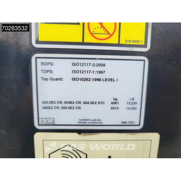 2017 Caterpillar 305E2CR-40140543