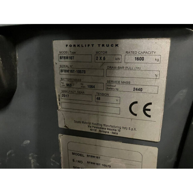 2017 Toyota 8FBM16T-40140878