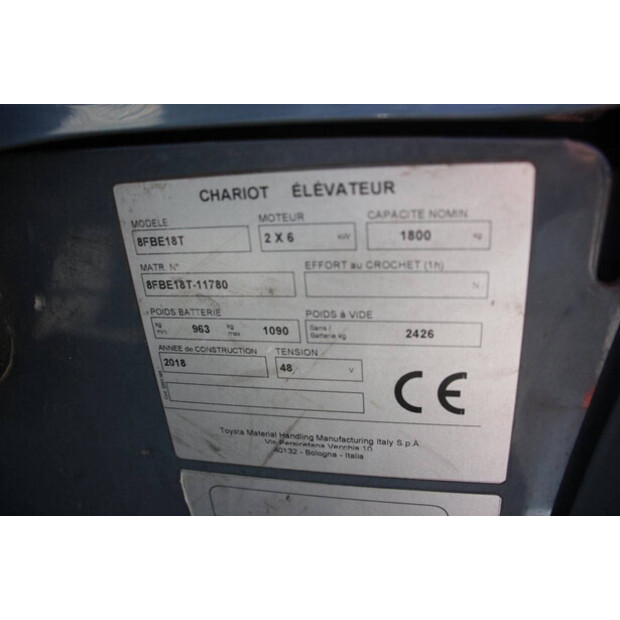 2018 Toyota 8FBE18T-40502788