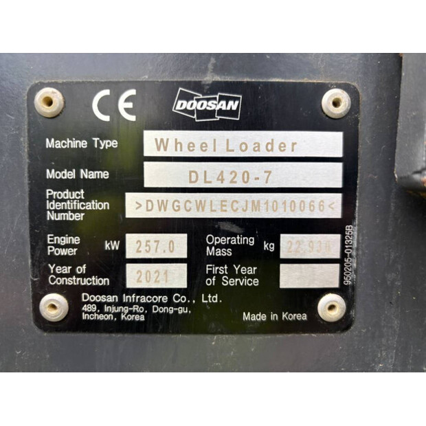 2021 Doosan DL420-7-40961611