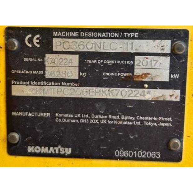 2017 Komatsu PC360NLC-11-40962169
