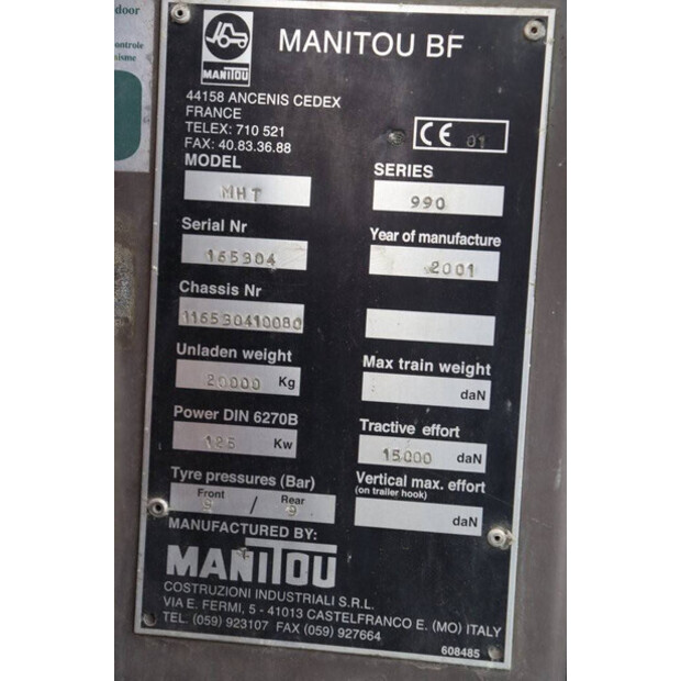 2001 Manitou MHT 990-40962366
