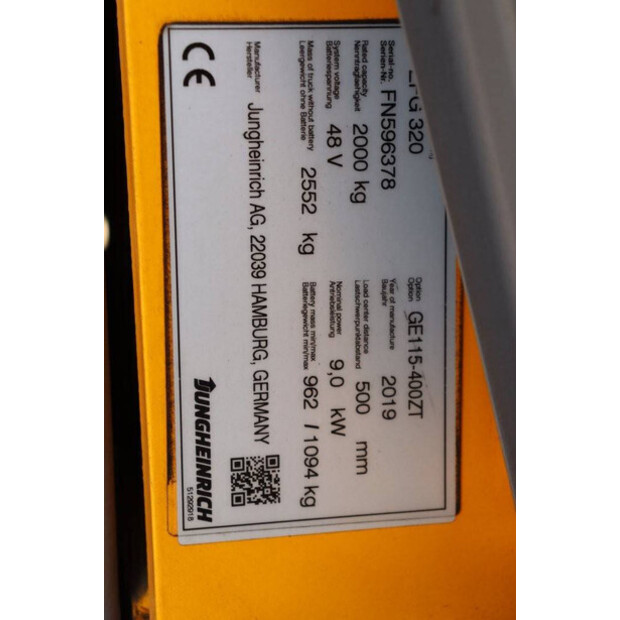 2019 Jungheinrich EFG 320-40987327