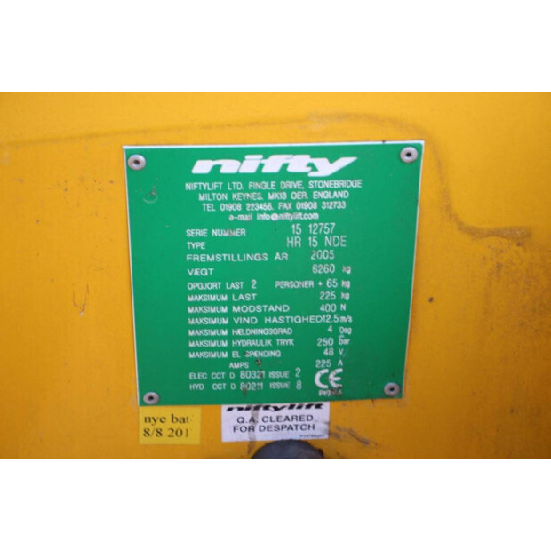 2005 Niftylift HR15NDE-40988319