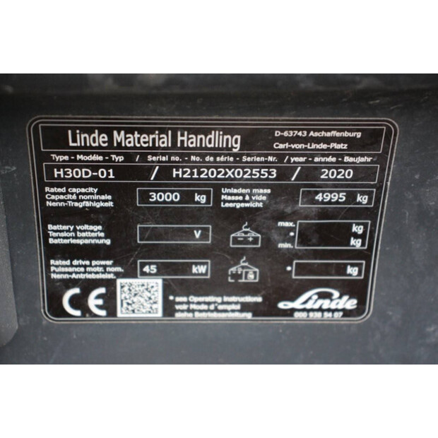 2020 Linde H30D-01-40989118