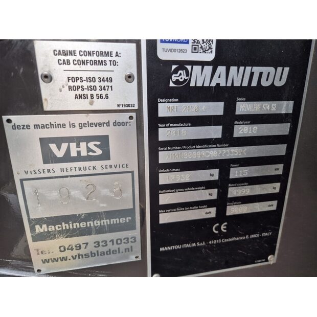 2018 Manitou MRT 2150 PRIVILEGE-40996029