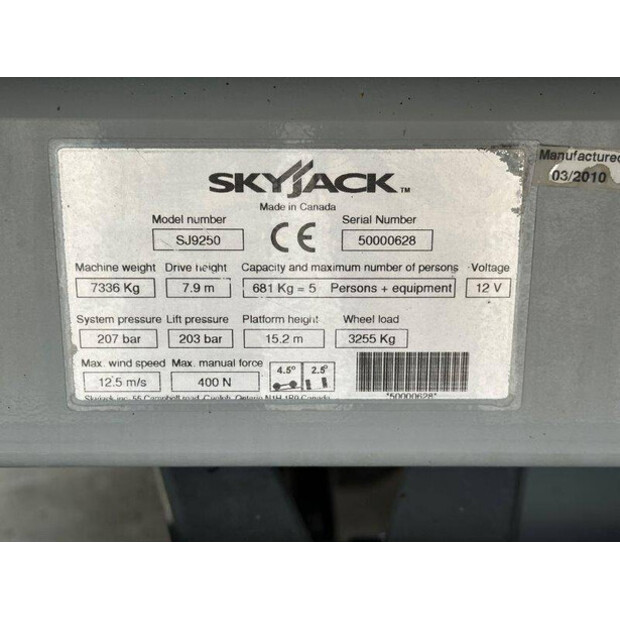 2010 SkyJack SJ9250-41008308