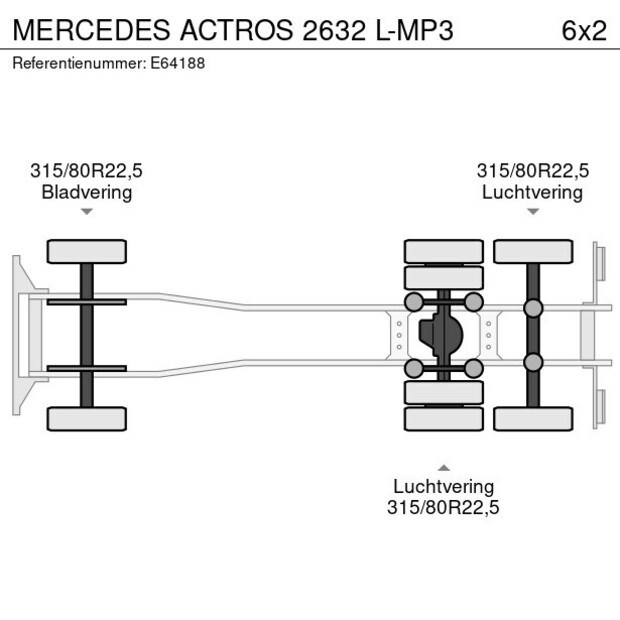 2011 مرسيدس بنز Actros 2632-41012348