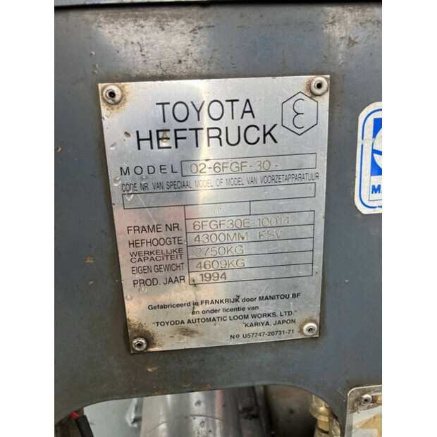 1994 Toyota 02-6FGF-30-41012422