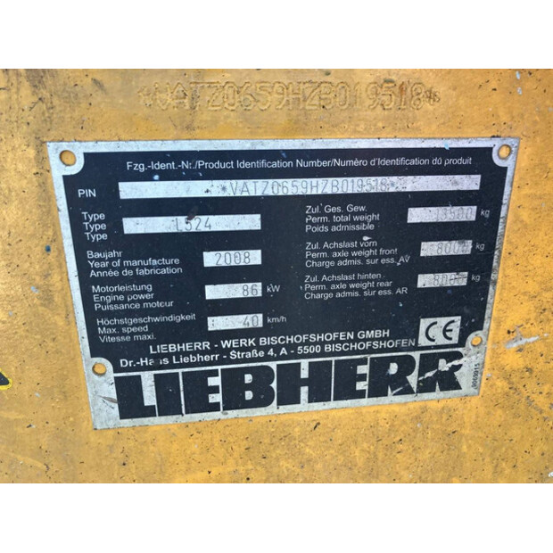 2008 Liebherr L524-41012910