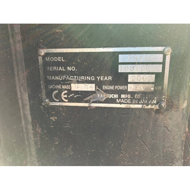 2002 تاكوتشي TB108-41013447