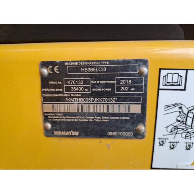 2018 Komatsu HB365LC-3-41034200