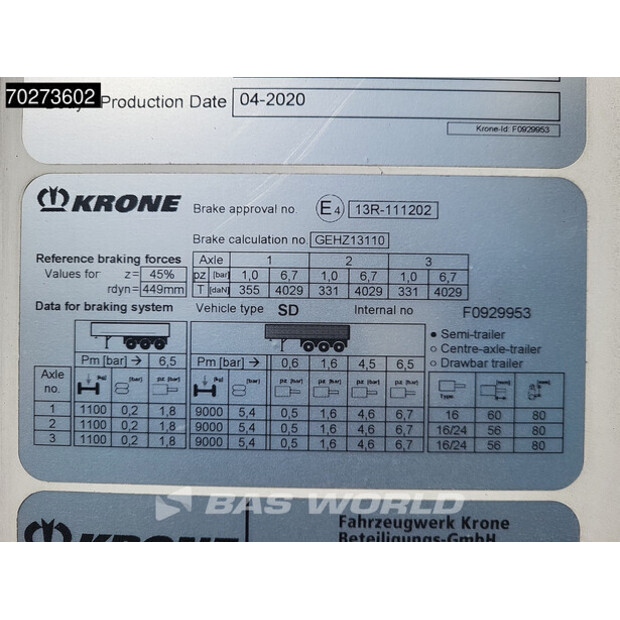 2020 Krone Carrier Vector 1550-41036724