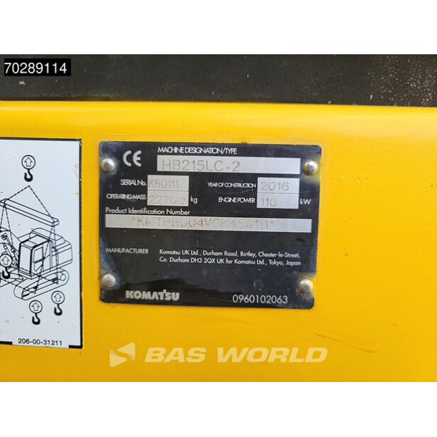 2016 Komatsu HB215LC-2-41051258