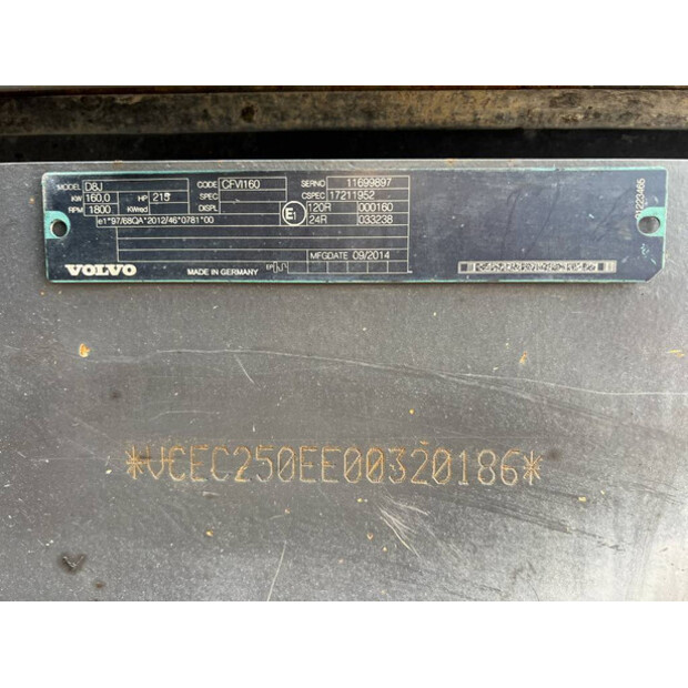 2015 فولفو EC250EL-41052399