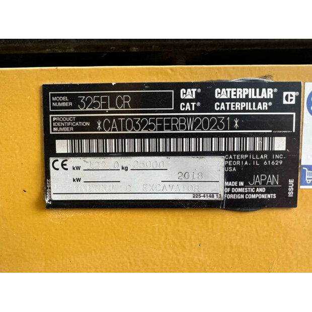2018 Caterpillar 325FLCR-41077887