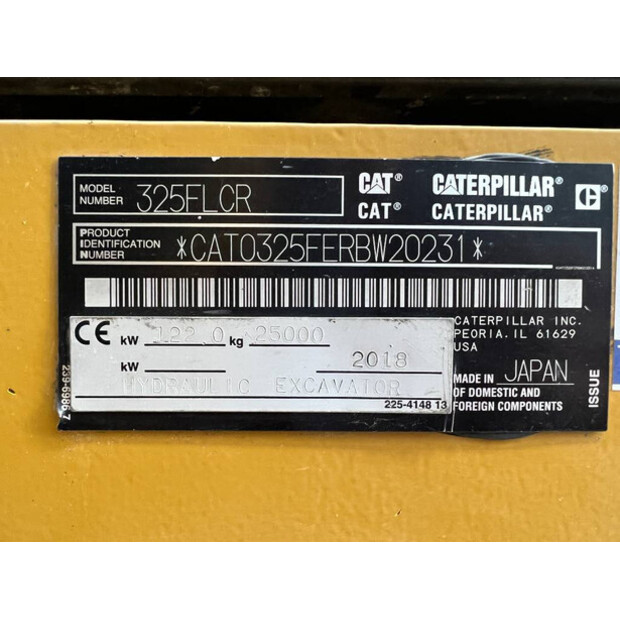 2018 Caterpillar 325FLCR-41077941