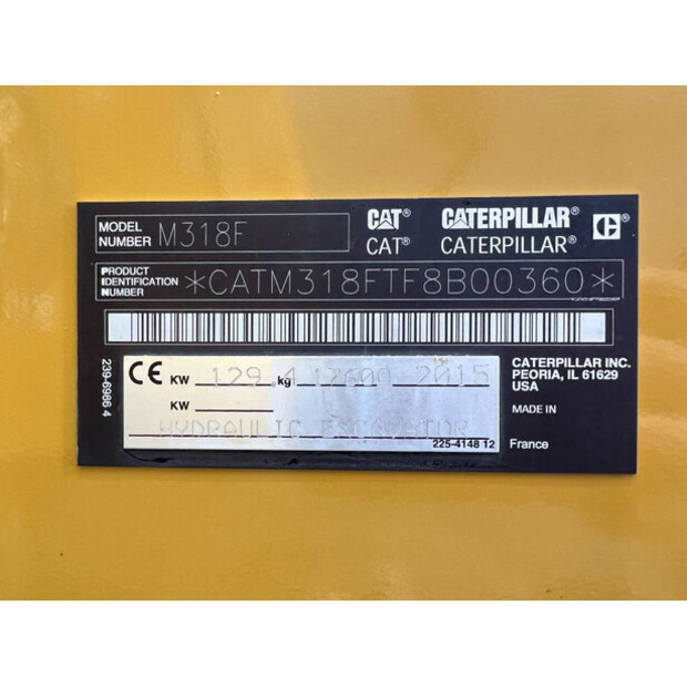 2015 Caterpillar M318F-41079704